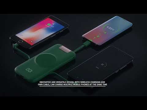 美型自帶線/追具支架多功能行動電源