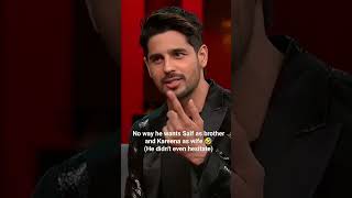 he is so unserious | koffee with Karan| sidharth Malhotra| Kareena Kapoor| #sidharthmalhotra #funny