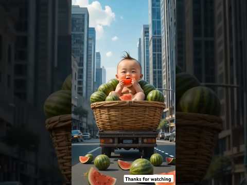 Grandma drinks juice, kids eat watermelon, monkey attacks 😭 #ai #monkey  #drink #buffalo