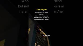 That One Person You Can’t Lose 💔🫶 #OnePerson #FearOfLosing #EmotionalBond