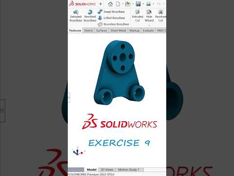 SOLIDWORKS EXERCISE 9 | #solidworks #engineering #design #3dmodeling