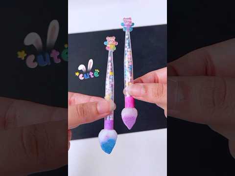 DIY Art Brush 🖌️ #shorts  #tonniartandcraft #diy #love #craft #art