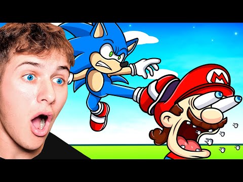 SONIC vs MARIO BATTLE! (Full Fight)