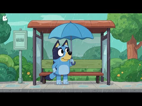 Spring Lofi With Bluey💦 Unwinding in the Rain 🌈 Cute Lofi Music for Study & Sleep