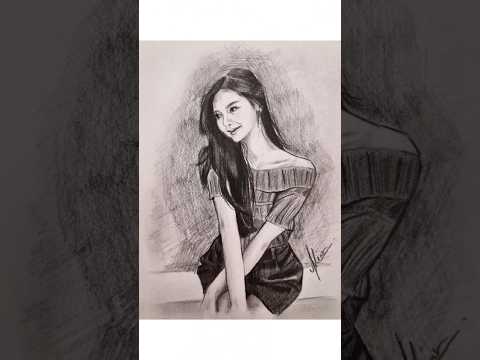 Shading Beauty... inspired by @jiwxoxni🏷️....- #artsyark- #GraphitePortrait- #PencilArt