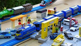 Plarail Railway☆Let's run Thomas and the Blue Distance Train at Tomica Town Station
