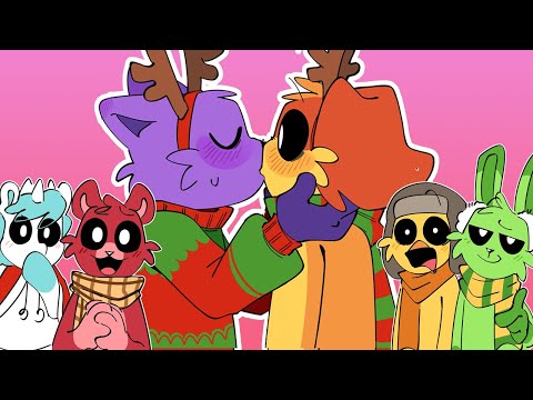 Catnap x Dogday Holiday Kiss Surprise  | Poppy Playtime Chapter 3 Comic Dub