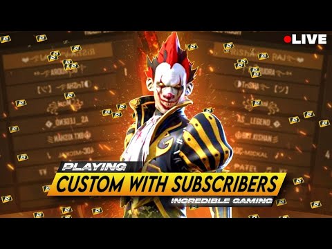 INCREDIBLE IS LIVE FULL MASTI WITH SUBSCRIBER #freefire