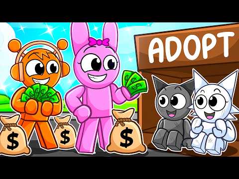 Adopted by a RICH SPRUNKI FAMILY in Roblox!