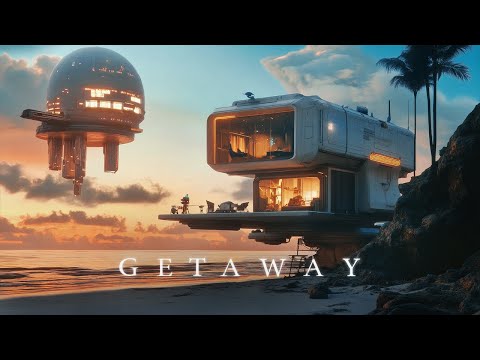 Getaway: SciFi Ambient Music & Sea Soundscape 🎧🌊 for a Galactic Winter Break (Soothing White Noise)