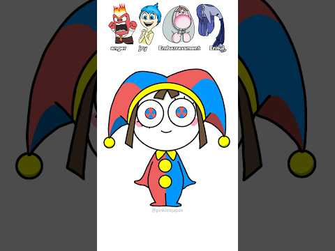 POMNI Inside Out 2 Emotions Challenge🤣Emoji Face Challenge Animation（TADC & Inside Out version）#meme