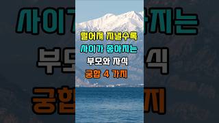 떨어져 지낼수록 사이가 좋아지는 부모와 자식 궁합 4 가지  #지혜 #명언  #좋은글 #건강 #shorts