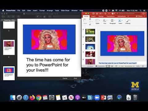PowerPoint with Zoom in Mac