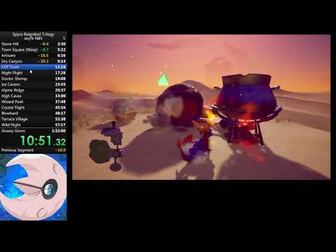 Spyro Reignited Trilogy: Spyro the Dragon any% NBS 52:29 IGT (1:27:35 RTA)