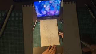 Learning head (hatsunemiku Leo/need) #cover #anime #art #drawing#hatsunemiku#vocaloid