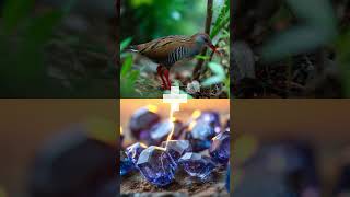 Iolite Okinawa Rail:✨🐦‍⬛✨#birds #GemstoneBird #FantasyWorld #CrystalWings #jewelry #aiart #aivideo