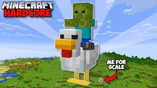 I Built The WORLDS BIGGEST CHICKEN JOCKEY in Minecraft Hardcore (#111)