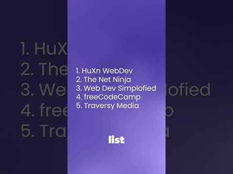 5 Channels to Learn Web Development