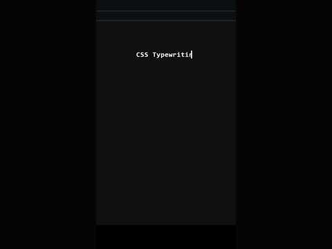 Typing Animation Using Pure CSS! Typewriting effect #cssanimation