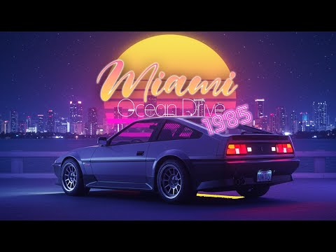 Miami Ocean Drive 1985 – Synthwave Heat on Endless Streets