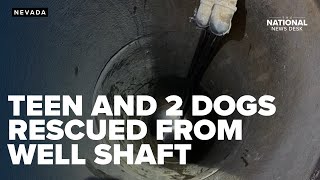 VIDEO: Teenager and two dogs rescued from well shaft