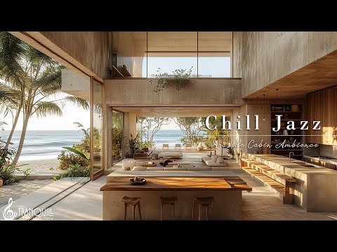 Seaside Chill Jazz Music | Morning Gentle Jazz at Seaside Villa Ambience For Relaxation, Study, Work