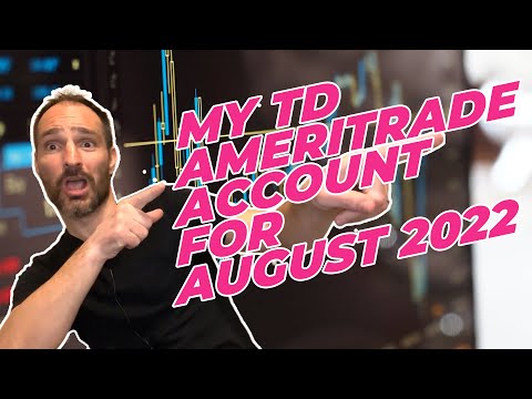 My Complete TD Ameritrade Account for August 2022