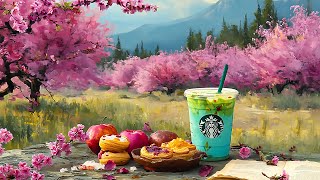 【作業用 BGM 木曜コーヒー】4月の最高のスターバックスの楽しい音楽️🌸春の囁きとジャズスターバックス☕甘さと静けさの風景 🎵 Jazz Starbucks Daydream - bgm カフェ