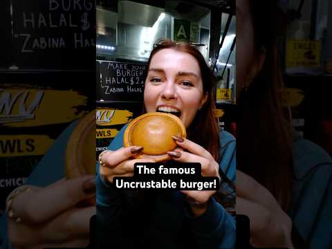 Trying LA’s famous Uncrustable burger! #foodie #shorts #burger #losangeles #eating