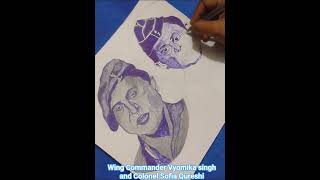 Operation sindur #art #drawing #viralvideo #viralsong #colonelSofiaqureshi#wingcommanderVyomikasingh