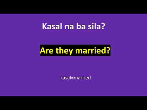 TAGALOG ENGLISH PHRASES USING ARE
