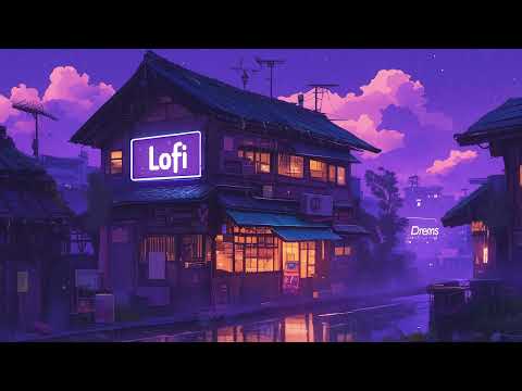 Chill 90s Lofi City 🌃 Retro Japanese Town Ambience For Deep Relaxation ☔ Lofi Rain Playlist