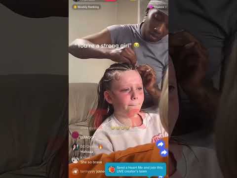 White Girl Getting Braids