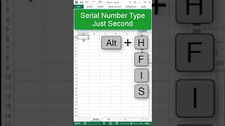 Automatic/Dyanmic Serial number in Excel #Shorts #excelbangla #excel #shorts #youtubeshorts