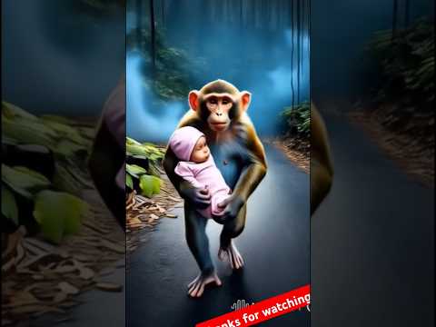 don't kills girls 😩 please save girl 😭🙏 #monkey #girl #shorts #ai