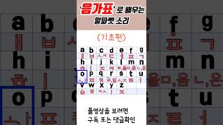 각 알파벳 소리 익히기