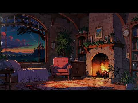 Tangled Escape Ambient for Relaxation & Peaceful | Cozy Fireplace | Magical Room Ambience