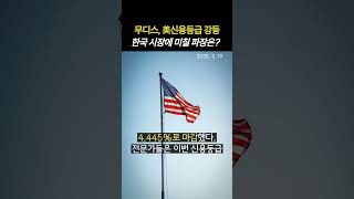 무디스의 美 국가신용등급 강등…우리 시장에 미치는 영향은 ?