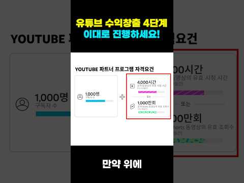 유튜브 수익창출단계 이대로만 따라하세요!
