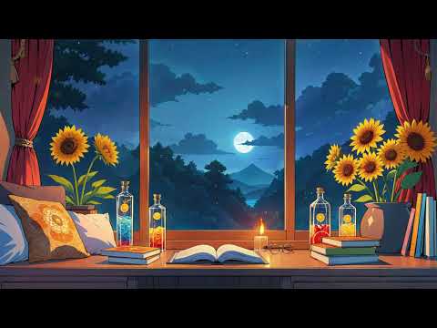sunflowers & spellbooks | soft lofi in the witchy reading nook