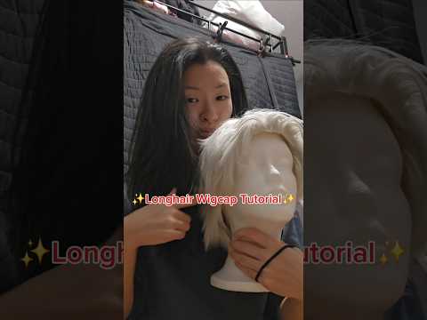 How to: Put long hair under a wigcap #cosplay #cosplayer