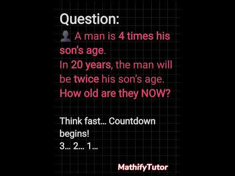 AGE RIDDLE: Can You Solve It Before Time Runs Out? | Only Geniuses Get It Right!