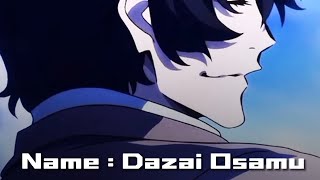Dazai Osamu | BSD | #dazai #dazaiosamu #bsd #bungoustraydogs #portmafia #ada #ytshort #fyp