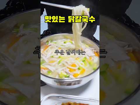추운 날씨에는 따뜻한 국물요리 한그릇 #쇼츠 #요리 #foodclips #간단한요리 #닭칼국수 #저녁메뉴