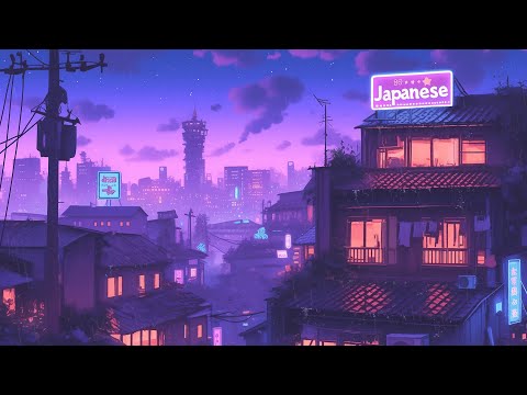 Lofi Hip Hop Beats 🌳 Retro Vibes & 1980s & 90s Nostalgic Japanese Town Ambience 🌆 Lofi Rain Playlist