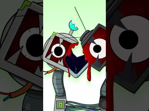 Sprunki OC Mr. TV & Casi & Mr. Fun Computer SYMBIOSIS Fight Phases #sprunki #incredibox