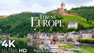 Europe Towns 4K • Relaxation Film with Peaceful Relaxing Music and Nature Video Ultra HD