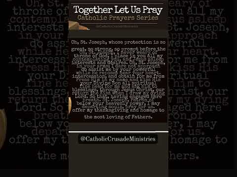 Prayer for St Joseph's Intercession | #shorts