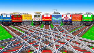 【踏切アニメ】あぶない電車【カンカン】電車 Train Climbing Pynamid🚦 Fumikiri 3D Train Railroad Crossing Animation #1