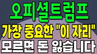 [오피셜트럼프 코인전망] 가장 중요한 "이 자리" 모르면 돈 잃습니다!
